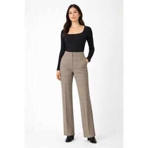 89th Madison Plaid Pants Womens Medium Career Stretch Trouser Straight Leg